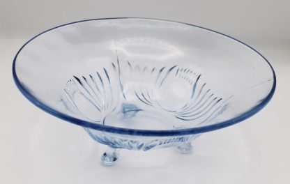 Blue Maya Pattern bowl, depression era, depression glass