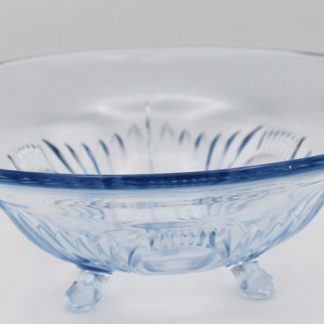 Blue Maya Pattern bowl, depression era, depression glass