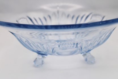 Blue Maya Pattern bowl, Depression era, depression glass