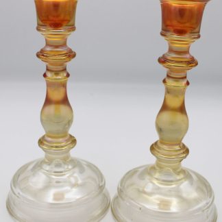 Imperial Glass Tall Marigold candlesticks