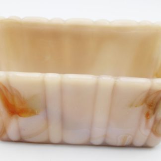 square orange Agate Slag bowl