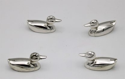 Oneida silver-plated duck place card holders