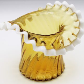 Fenton amber snow crest tophat