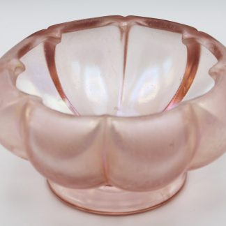 Fenton velva rose stretch glass bowl