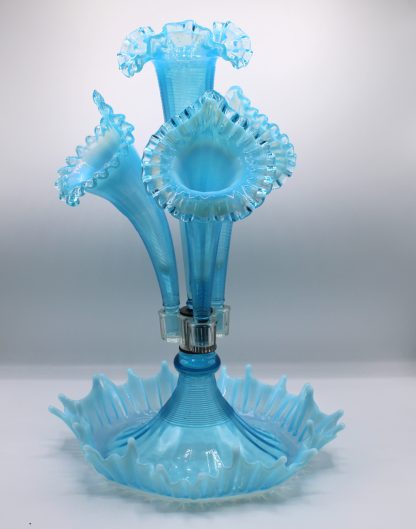 Fenton Blue Epergne